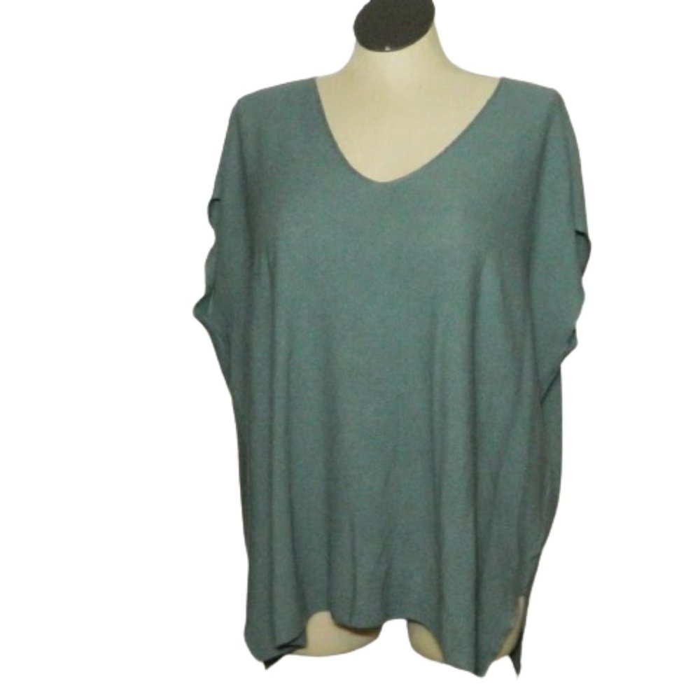 Eileen Fisher $178 Amal V-Neck Tunic Organic Linen Blend Sz 2X NWT!